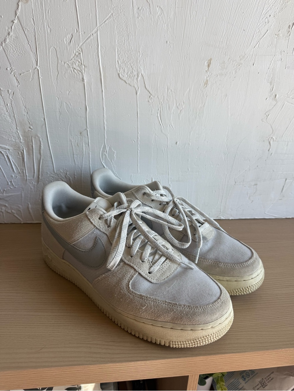 Nike Low Top Canvas & Suede Sneakers - Light Beige